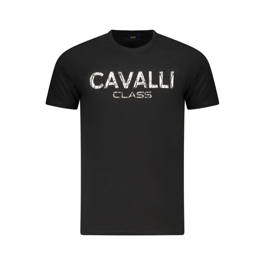 Black Cotton Men T-Shirt