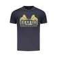Blue Cotton Men T-Shirt