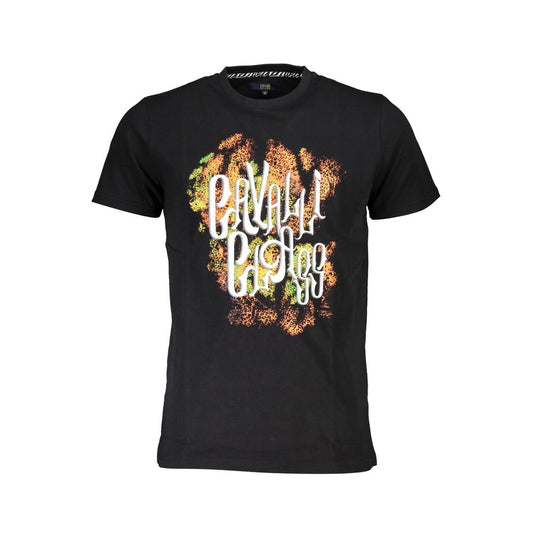 Black Cotton Men T-Shirt