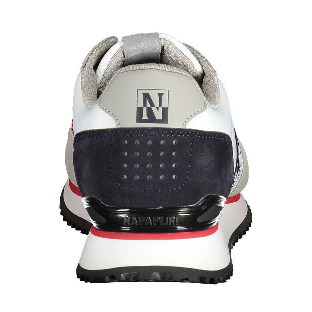 White Polyester Men Sneaker