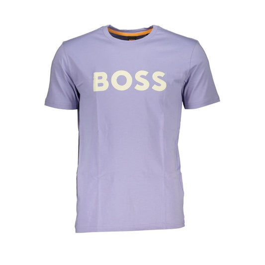 Purple Cotton Men T-Shirt