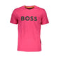 Pink Cotton Men T-Shirt