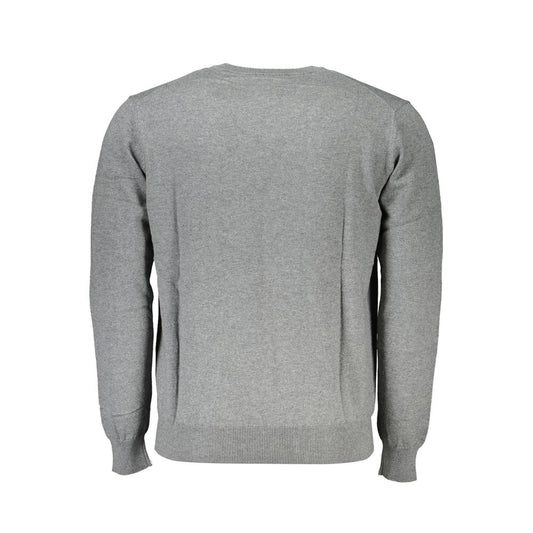 Gray Cotton Men Sweater