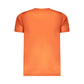 Orange Polyester Men T-Shirt