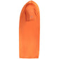 Orange Polyester Men T-Shirt