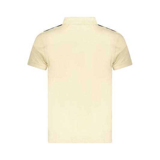 Beige Cotton Men Polo Shirt