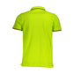 Yellow Cotton Men Polo Shirt