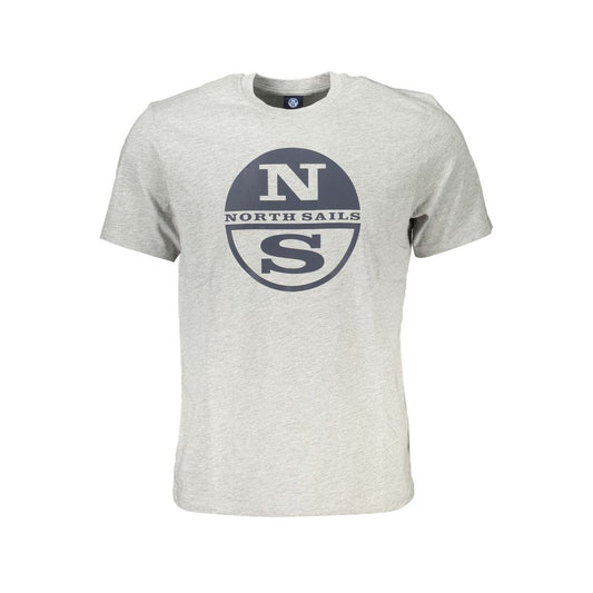 Gray Cotton Men T-Shirt