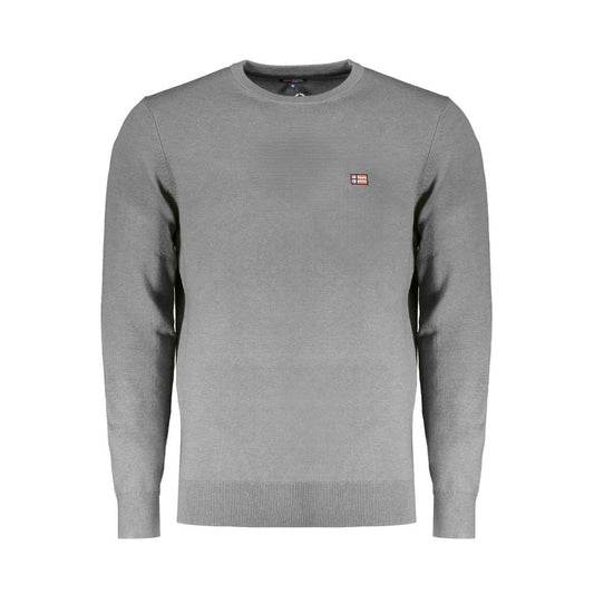 Gray Polyester Men Sweater