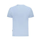 Light Blue Cotton Men T-Shirt