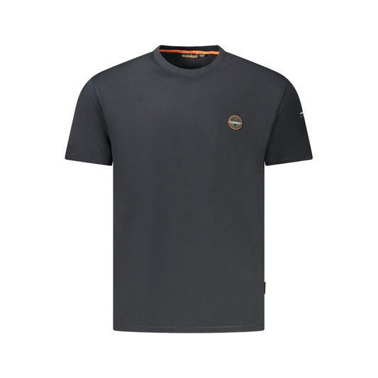 Black Cotton Men T-Shirt