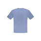 Blue Cotton Men T-Shirt