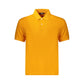 Orange Cotton Men Polo Shirt