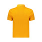 Orange Cotton Men Polo Shirt