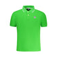 Green Cotton Men Polo Shirt