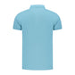 Light Blue Cotton Men Polo Shirt