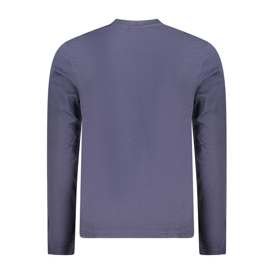 Blue Cotton Men T-Shirt