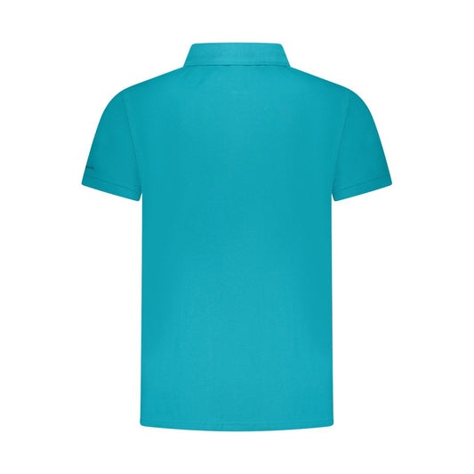 Light Blue Cotton Men Polo Shirt