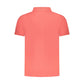 Pink Cotton Men Polo Shirt