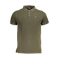 Green Cotton Men Polo Shirt