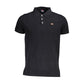 Black Cotton Men Polo Shirt