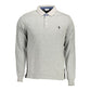 Gray Cotton Men Polo Shirt