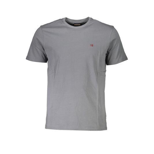 Gray Cotton Men T-Shirt
