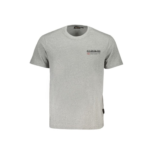 Gray Cotton Men T-Shirt