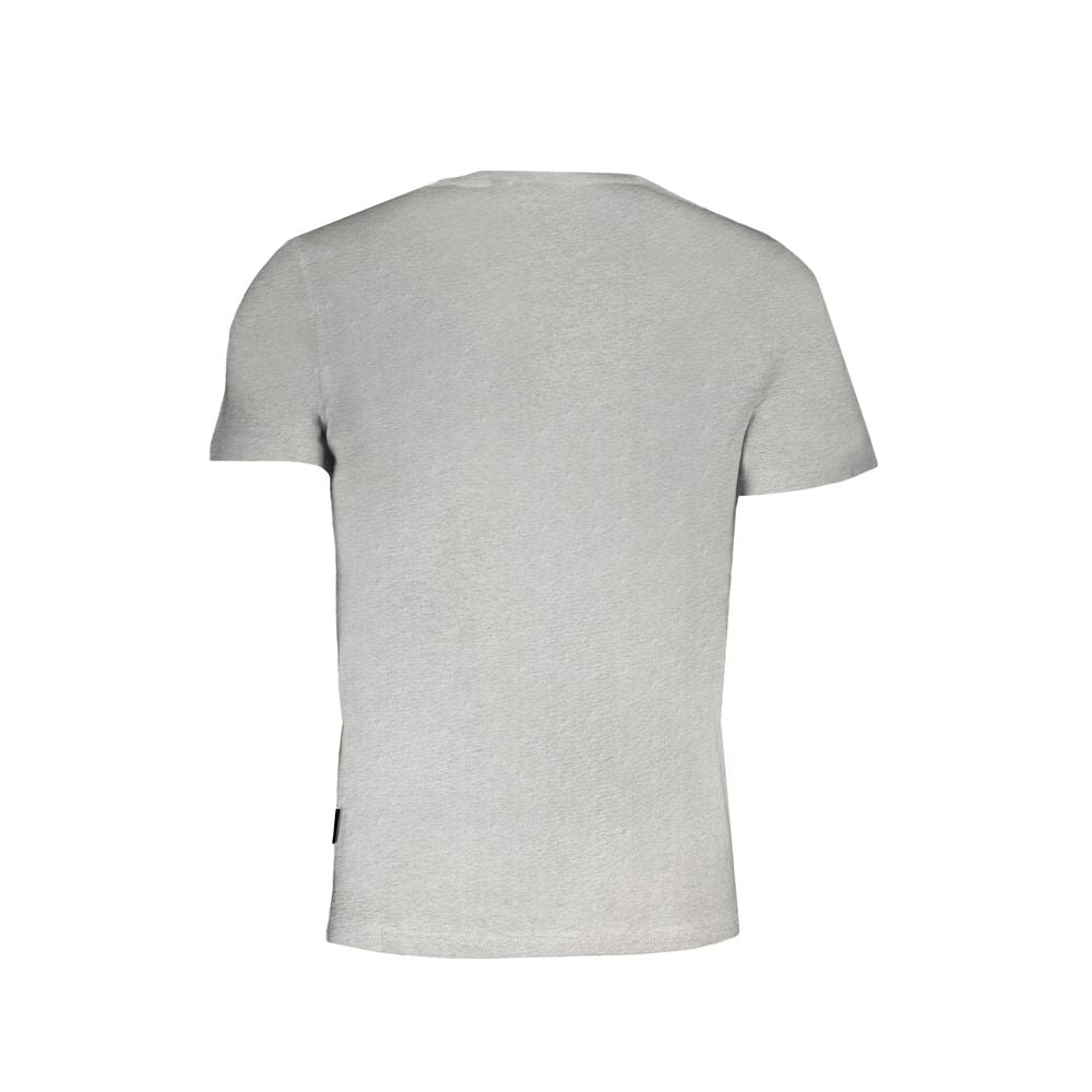Gray Cotton Men T-Shirt