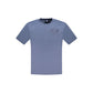 Blue Cotton Men T-Shirt