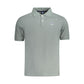 Green Cotton Men Polo Shirt