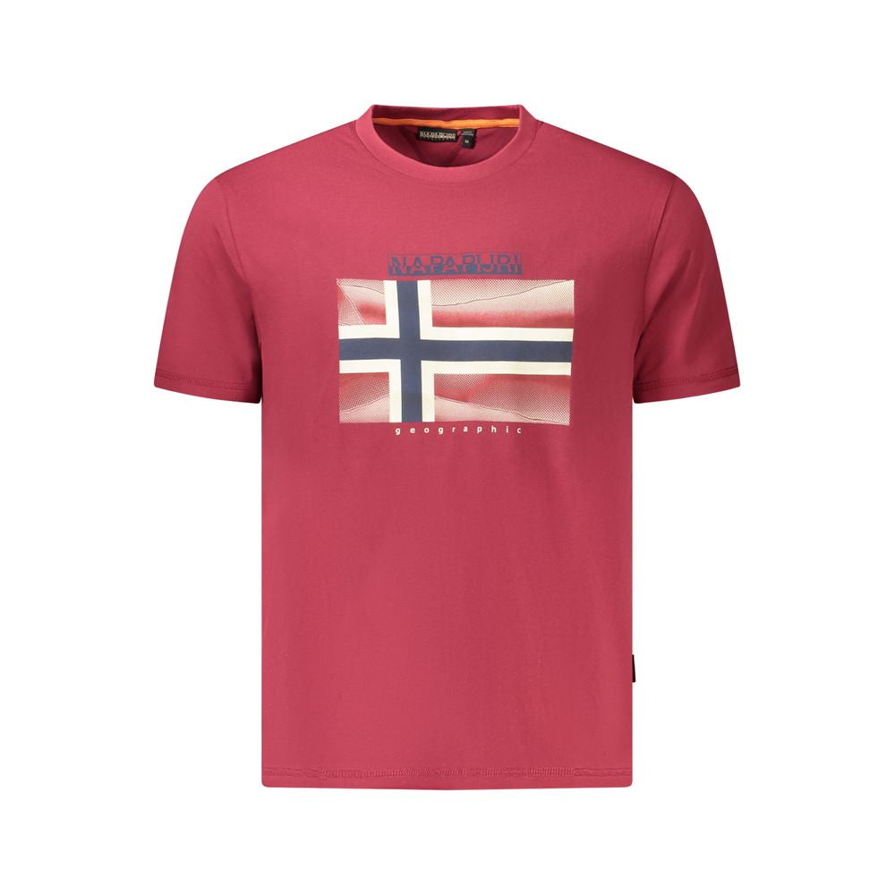 Red Cotton Men T-Shirt