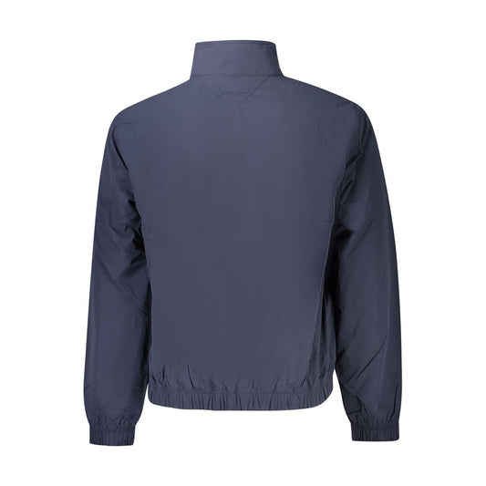 Blue Polyester Men Jacket