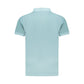 Light Blue Cotton Men Polo Shirt