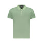 Green Cotton Men Polo Shirt