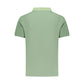Green Cotton Men Polo Shirt