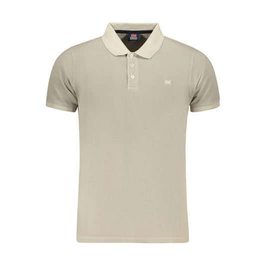Beige Cotton Polo Shirt