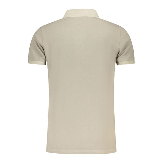 Beige Cotton Polo Shirt