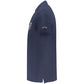 Blue Cotton Men Polo Shirt