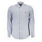 Blue Cotton Men Shirt