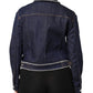 Blue Denim Cotton Crystal Embellished Jacket