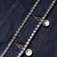 Blue Denim Cotton Crystal Embellished Jacket