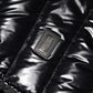 Black Logo Plaque Full Zip Puffer Jacket