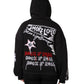 Black Embroidered Full Zip Hooded Jacket