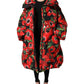 Multicolor Floral Full Zip Padded Jacket