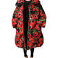 Multicolor Floral Full Zip Padded Jacket