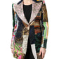 Multicolor Floral Patchwork Jacquard Jacket