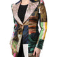 Multicolor Floral Patchwork Jacquard Jacket