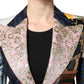 Multicolor Floral Patchwork Jacquard Jacket