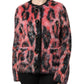 Red Mohair Wool Button Down Cardigan Sweater